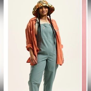 Lucy & Yak Original Dungaree NWT ORGANIC COTTON - Brighton Blue / UK20/US16 REG